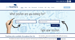 Desktop Screenshot of justteachers.co.uk